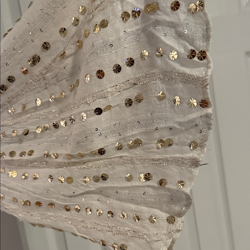 Sequin Embellished White Top - Picture 6 of 7